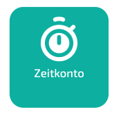 Grünes Icon "Zeitkonto"