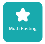 Grünes Icon "Multi-Posting"